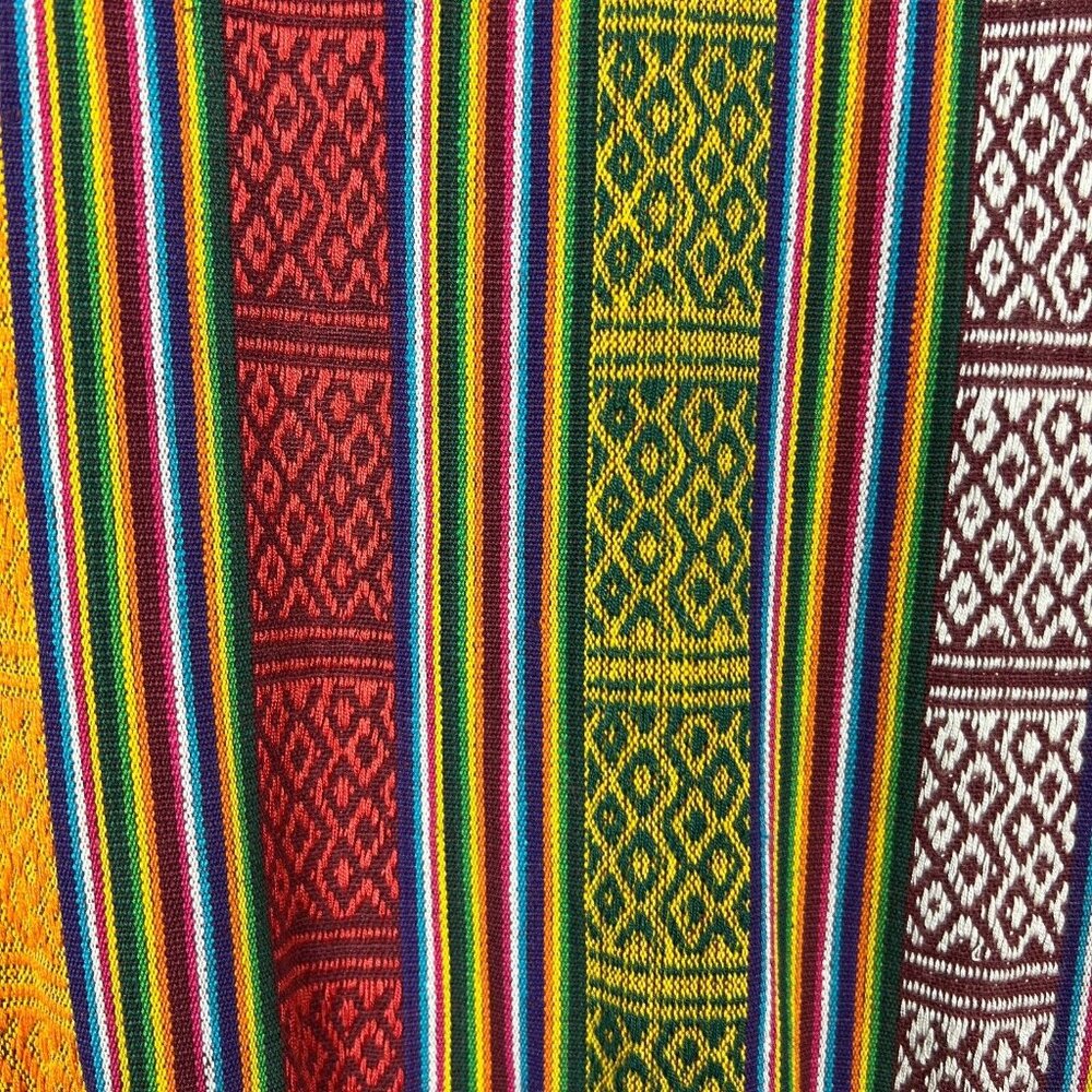 The Planet Maxi Dress Large Black Multicolor Nepal Gauze Peasant Hippie Boho New - Picture 7 of 14